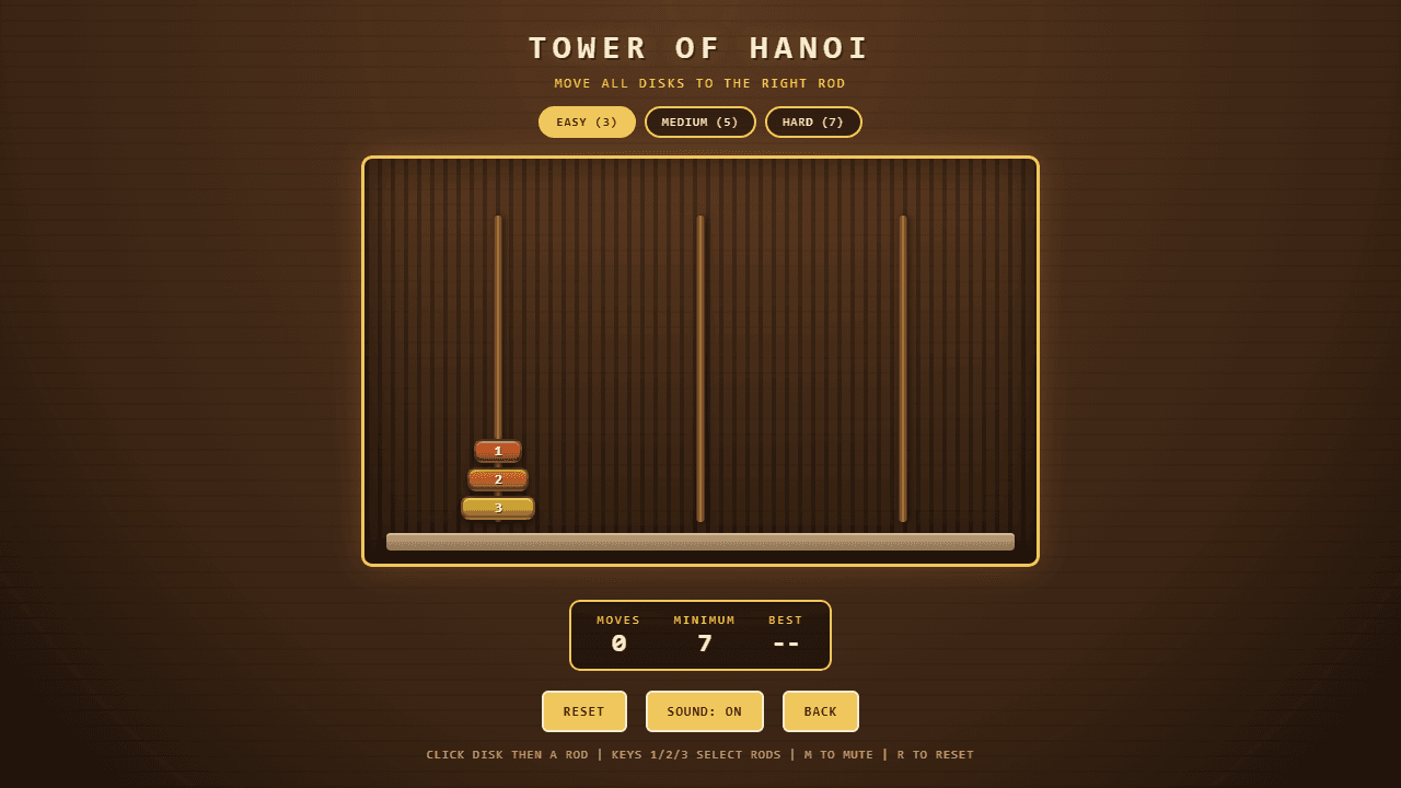 Tower of Hanoi game cover